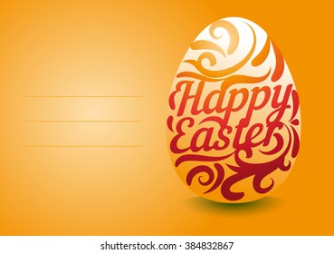 Happy Easter Card. Vector. Calligraphy