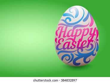 Happy Easter Card. Vector. Calligraphy