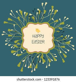 Happy Easter Card. Vector Element