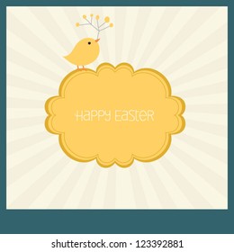 Happy Easter Card. Vector Element