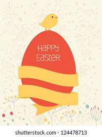 Happy Easter Card. Vector element
