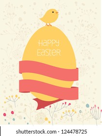 Happy Easter Card. Vector element