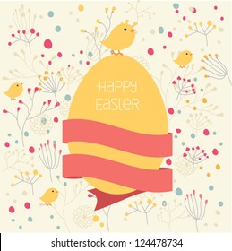 Happy Easter Card. Vector element