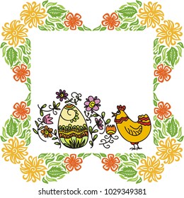 Happy Easter card. Vector illustration