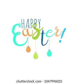 Happy Easter card. Vector illustration.

