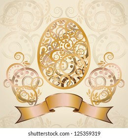 Happy Easter card, vector illustration