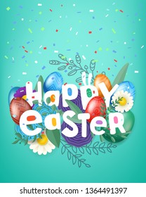 Frohe Osterkarte. Vektorgrafik 
