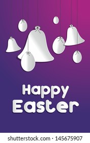Happy easter card vector illustration