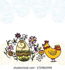 Happy Easter card. Vector illustration