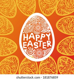 Happy easter card vector illustration