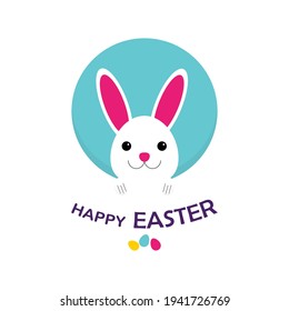 Feliz tarjeta de Pascua. Ilustración del vector