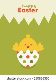 happy easter card. vector illustration