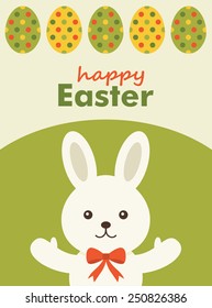 happy easter card. vector illustration