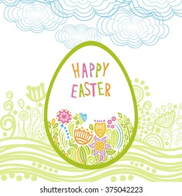 Happy Easter card vector illustration