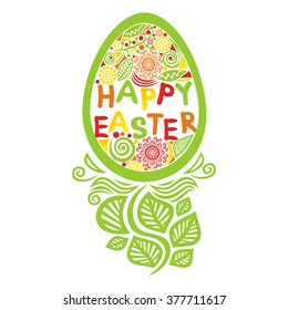 Happy Easter card vector illustration
