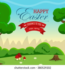 Happy Easter Card. Vector illustration, EPS 10