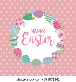 Happy Easter card. Vector illustration