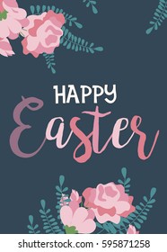 Happy Easter card. Vector illustration