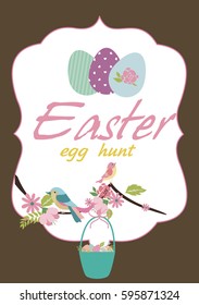 Happy Easter card. Vector illustration