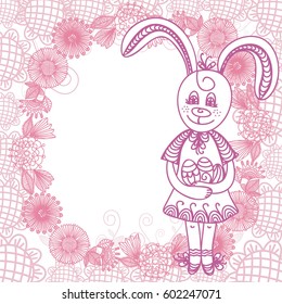 Happy Easter card. Vector illustration.
