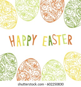 Happy Easter card. Vector illustration.