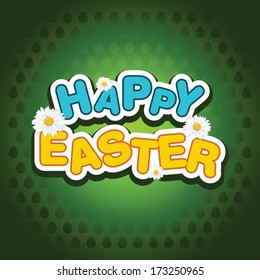 Happy easter card, vector typography