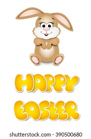 Happy easter cards with easter bunny.