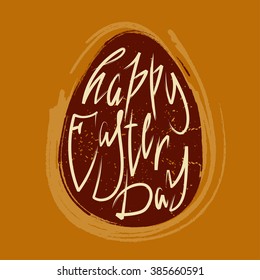 Happy easter cards with Easter eggs. Vector illustration. Modern calligraphy. 