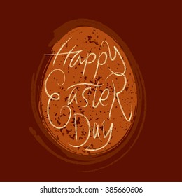 Happy easter cards with Easter eggs. Vector illustration. Modern calligraphy. 