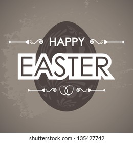 Happy easter cards illustration with easter egg