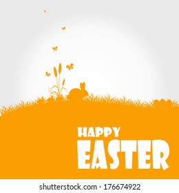 Happy easter cards illustration with easter egg  and fonts. Vector.