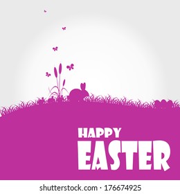 Happy easter cards illustration with easter egg  and fonts. Vector.