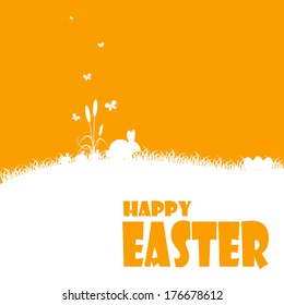 Happy easter cards illustration with easter egg  and fonts. Vector.