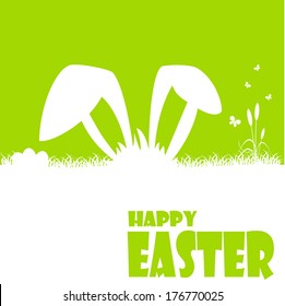 Happy easter cards illustration with easter egg  and fonts. Vector.