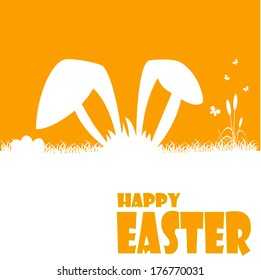 Happy easter cards illustration with easter egg  and fonts. Vector.
