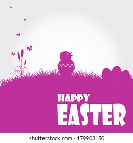 Happy easter cards illustration with easter egg  and fonts. Vector.