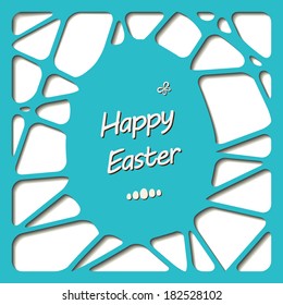 Happy easter cards illustration with easter egg. Vector. 