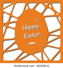 Happy easter cards illustration with easter egg. Vector. 