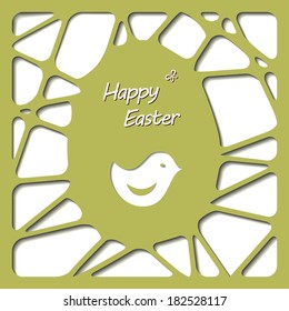 Happy easter cards illustration with easter egg. Vector. 