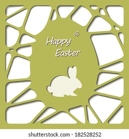 Happy easter cards illustration with easter egg. Vector. 