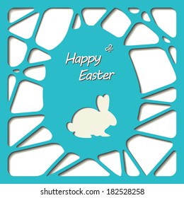 Happy easter cards illustration with easter egg. Vector. 