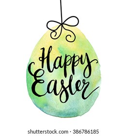Happy easter cards illustration with font.