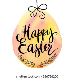 Happy easter cards illustration with font.