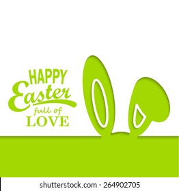 Happy easter cards illustration in line style. Vector.
