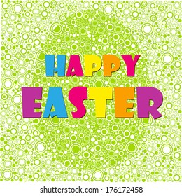 Happy easter cards illustration retro vintage with easter egg  and fonts. Vector.