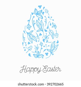 Happy easter cards illustration retro vintage with easter bunny, easter rabbit, ornaments, and fonts
