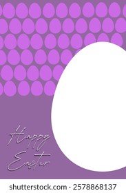 Happy Easter cards in modern minimalist style with geometric shapes, eggs. Trendy editable vector template for greeting card, poster, banner, invitation, social media post. 