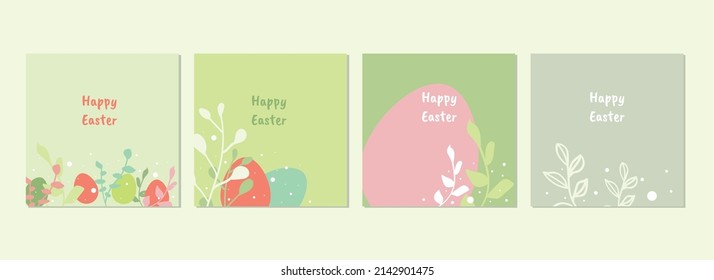 Happy Easter Cards with spring elements
