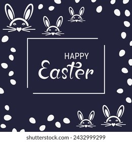 Happy Easter cartoon style vector illustration