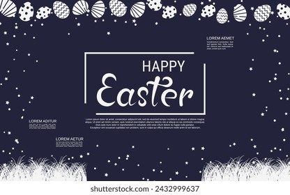 Happy Easter cartoon style vector illustration